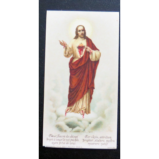 IMAGE PIEUSE : Sacré Coeur de Jésus 6 x 11,3 cm