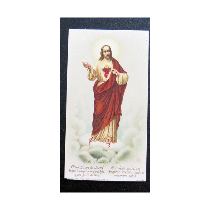 IMAGE PIEUSE : Sacré Coeur de Jésus 6 x 11,3 cm