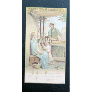 IMAGE PIEUSE : La sainte famille  Jésus à Nazareth 6 x 11 cm