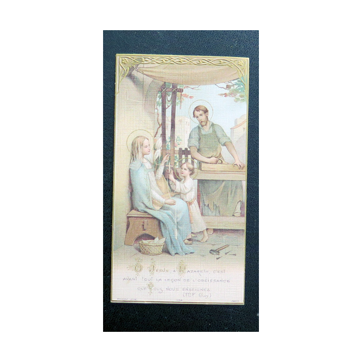 IMAGE PIEUSE : La sainte famille  Jésus à Nazareth 6 x 11 cm