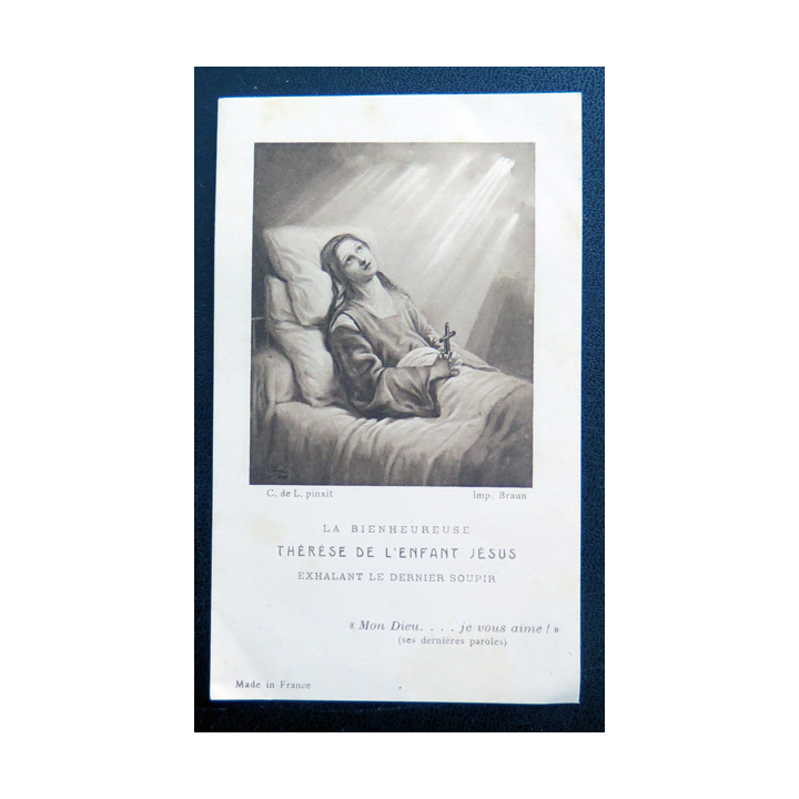 IMAGE PIEUSE : la Bienheureuse Thérèse de l'Enfant Jésus 6,7 x 11,2 cm