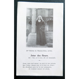 IMAGE PIEUSE : Bienheureux Thérèse de l'Enfant Jésus 7,8 x 12,3 cm