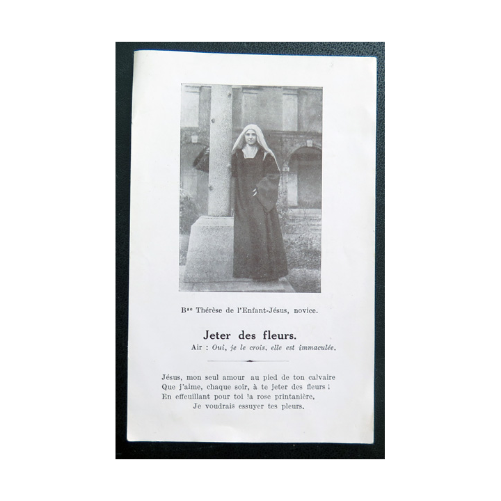 IMAGE PIEUSE : Bienheureux Thérèse de l'Enfant Jésus 7,8 x 12,3 cm