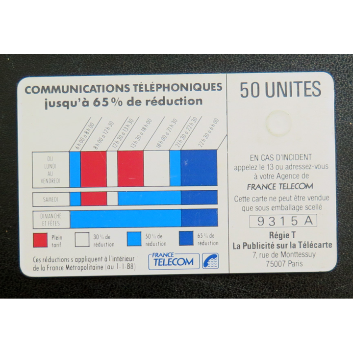 Carte téléphonique Télécarte 50 France Telecom