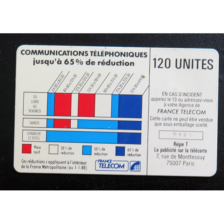 Carte téléphonique Télécarte 120 France Telecom