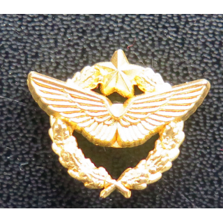 Pin's de pilote d'aviation doré à l'or fin sans attache