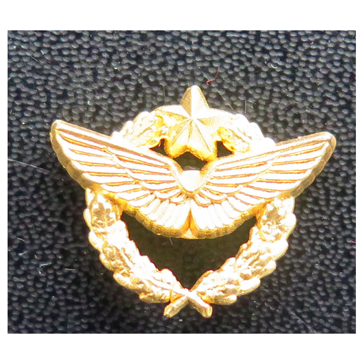 Pin's de pilote d'aviation doré à l'or fin sans attache