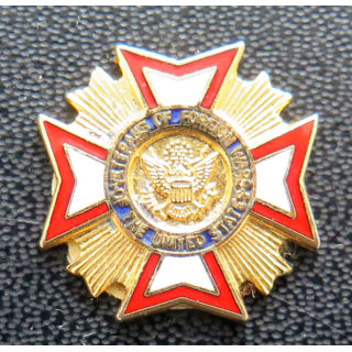 USA : Médaille miniature autocollante des vétérans de Foreign wars