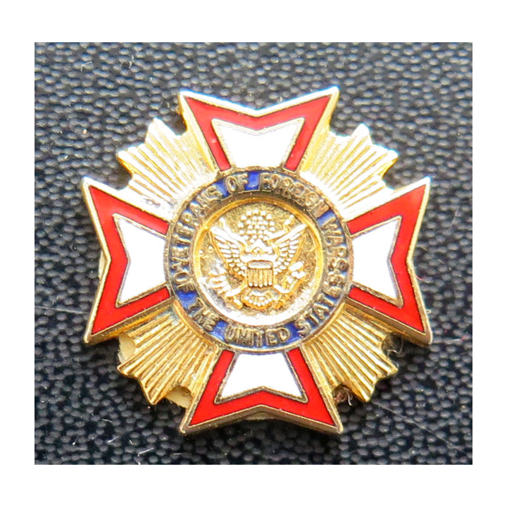 USA : Médaille miniature autocollante des vétérans de Foreign wars