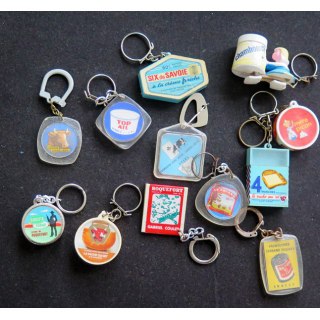Porte clefs Vintage des années 1950-1960 : 12 Porte Clefs sur les Fromages