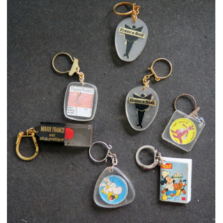 Porte clefs Vintage des années 1950-1960 :  7 Porte Clefs sur la Presse et magazines