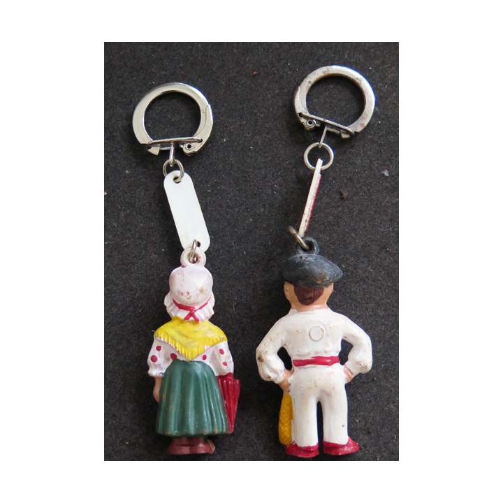 Porte clefs Vintage des années 1950-1960 :  2 Porte Clefs sur les Personnages de Marcillac
