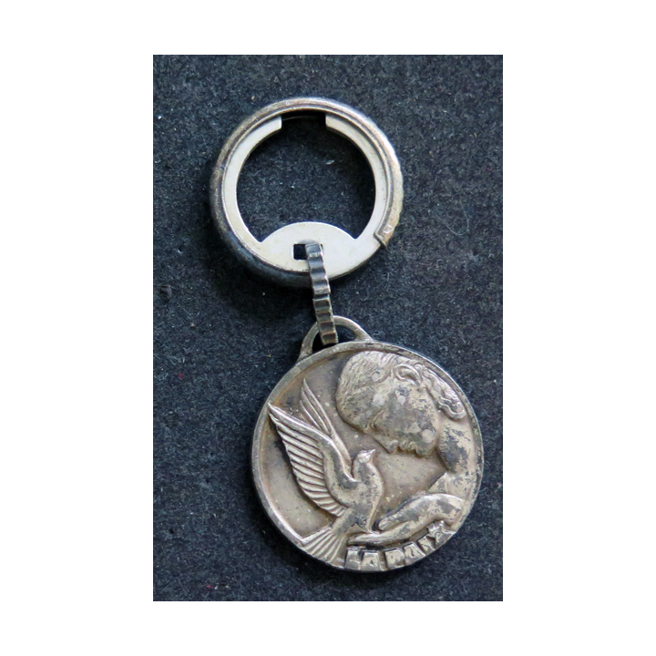Porte clefs Vintage des années 1950-1960 :  Porte Clefs La Paix
