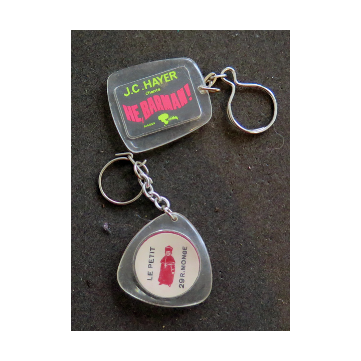 Porte clefs Vintage des années 1950-1960 :  2 Porte Clefs sur Cafés-bars
