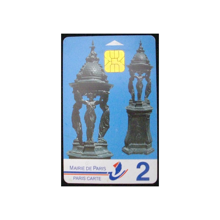 PARIS CARTE : MAIRIE DE PARIS CARTE 2 (200 FRS) FONTAINE WALLACE