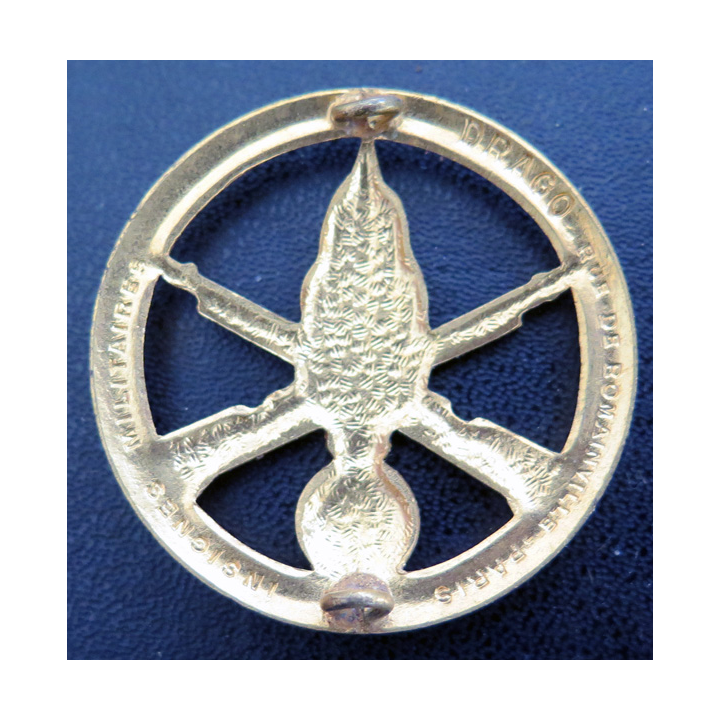INFANTERIE : Insigne de béret de l'infanterie de fabrication Drago Romainville