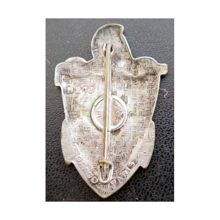 insigne métallique 6° régiment Génie Drago Paris H. 213 ancre casque