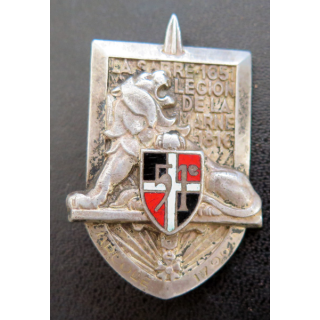 51° RI : insigne du 51° régiment d'infanterie Drago  Paris G. 1138 en émail