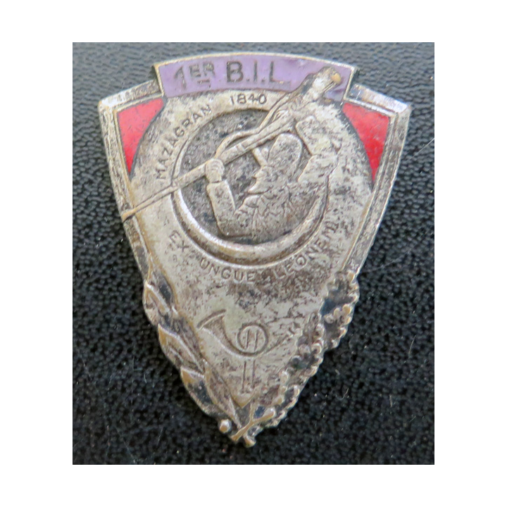 1° BIL : Insigne émaillé d'infanterie légère (sans attache)