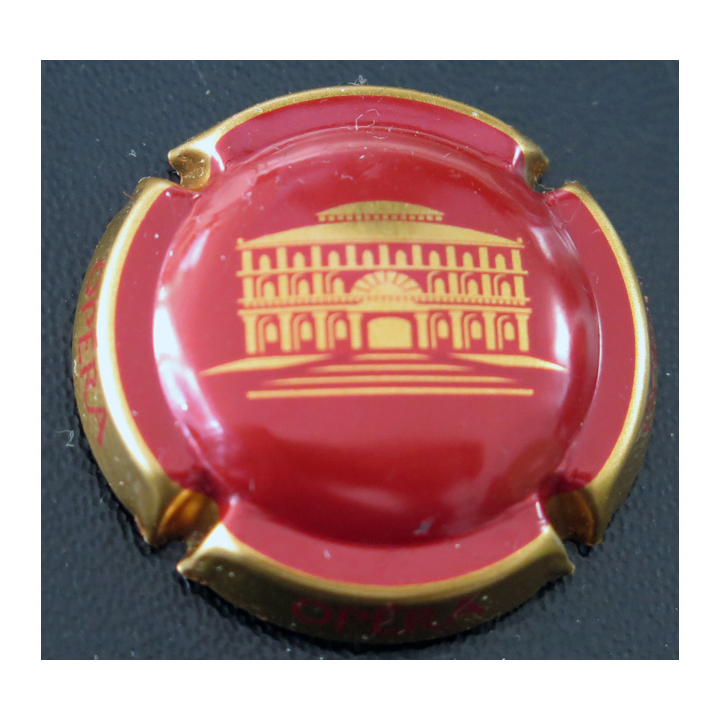 Capsule Muselet de bouteille de Crémant CFVM OERA n° 10 rouge car or brillant
