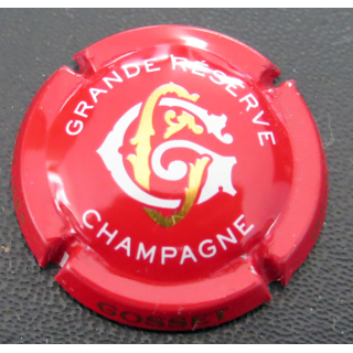Capsule Muselet de bouteille de champagne GOSSET n° 52 rouge Grande Réserve