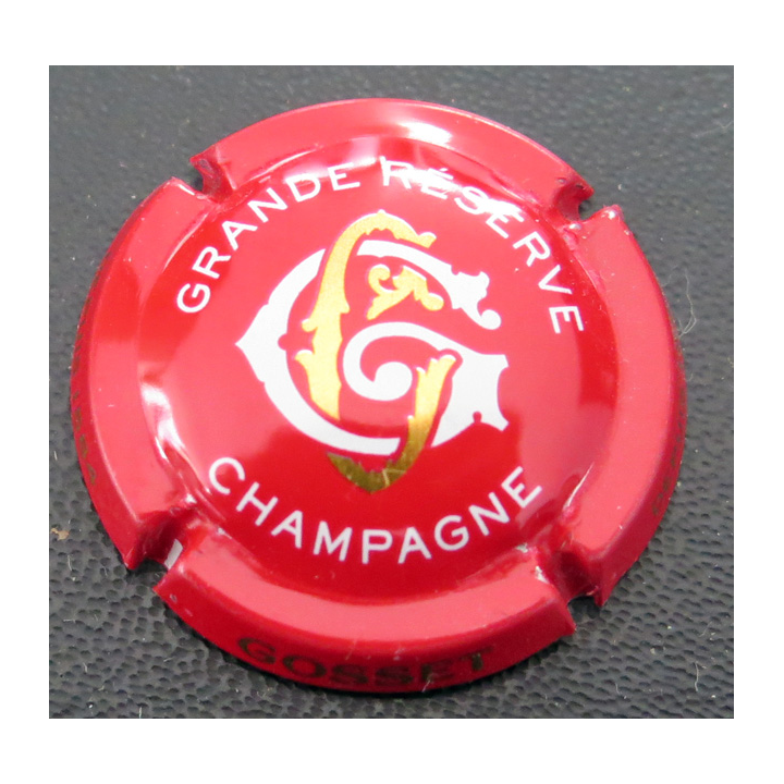 Capsule Muselet de bouteille de champagne GOSSET n° 52 rouge Grande Réserve