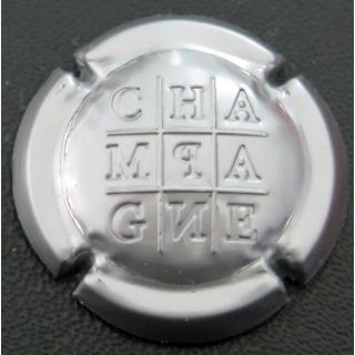 Capsule Muselet de bouteille de champagne GENERIQUE n° 817a estampée argent