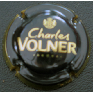 Capsule Muselet de bouteille de CHARLES VOLNER n°16a Noir et Or, ctr or