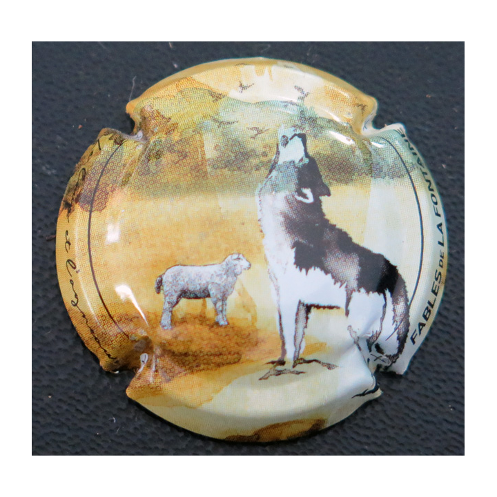 Capsule Muselet de bouteille de champagne GENERIQUE n° 1217b le loup et l'agneau