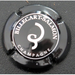 Capsule Muselet de bouteille de champagne BILLECART-SALMON n° 66m noir et blanc petit cercle