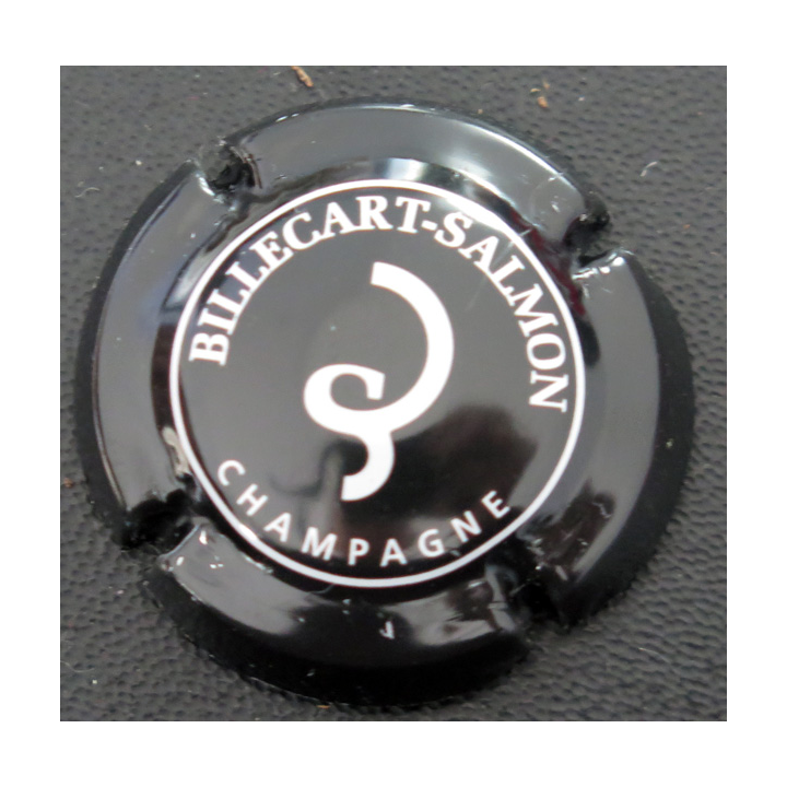Capsule Muselet de bouteille de champagne BILLECART-SALMON n° 66m noir et blanc petit cercle