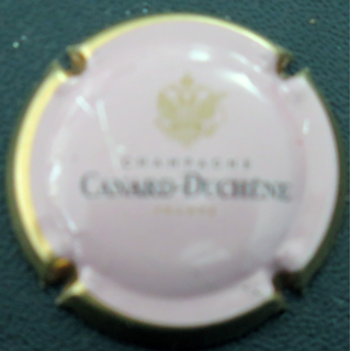 Capsule Muselet de bouteille de champagne CANARD-DUCHENE n° 77g Rose, contour or