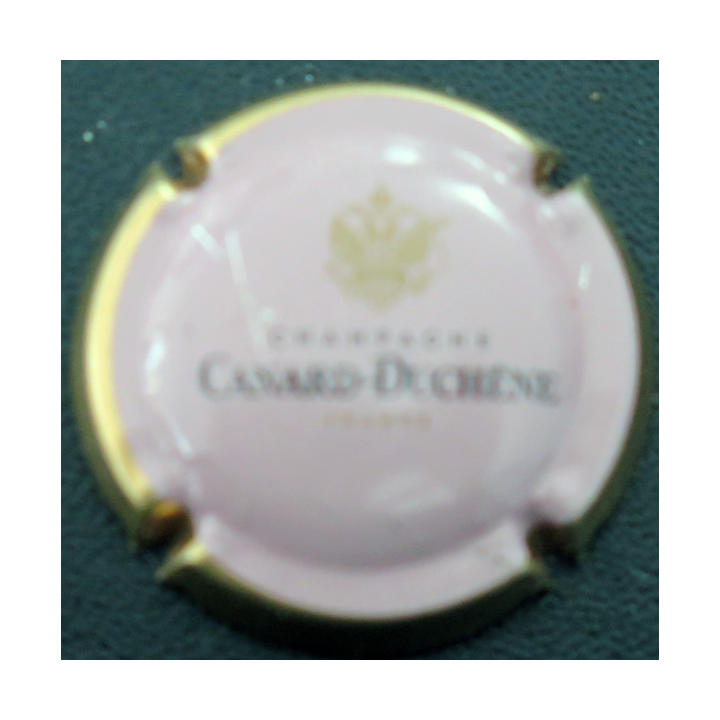 Capsule Muselet de bouteille de champagne CANARD-DUCHENE n° 77g Rose, contour or