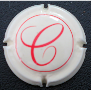 Capsule Muselet de bouteille de champagne MARTEL G. H. cuvée romance n° 25 crème et rouge