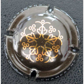 Capsule Muselet de bouteille de champagne Nicolas FEUILLATTE n° 60j noir et or cuivré