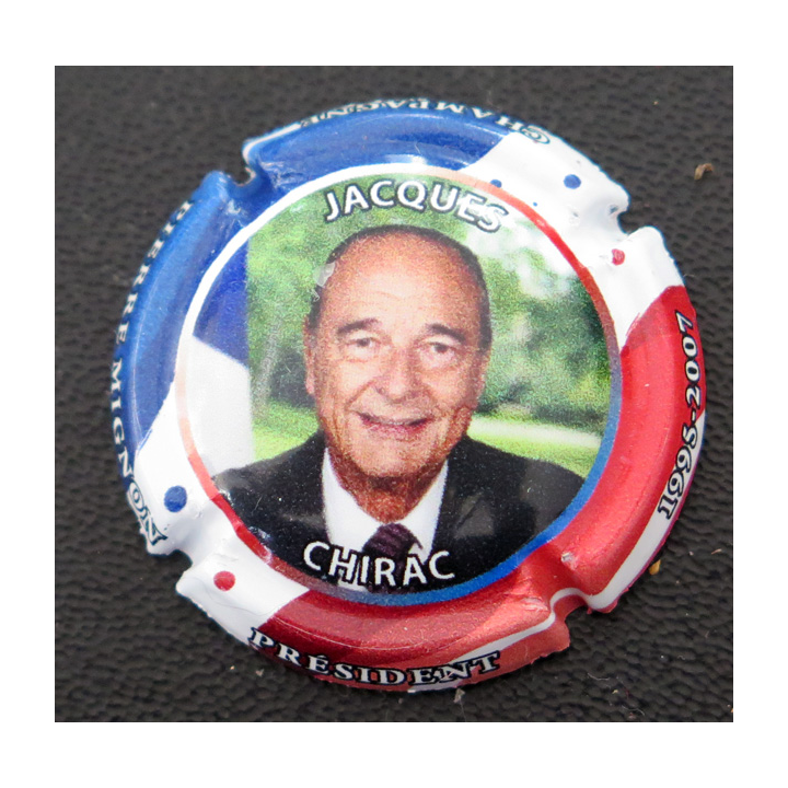 Capsule Muselet de bouteille de champagne MIGNON Pierre n° 285a Jacques Chirac 1995-2007