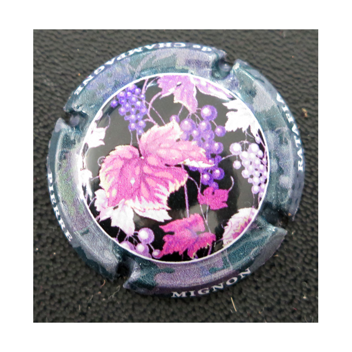 Capsule Muselet de bouteille de champagne MIGNON Pierre n° 270d Contour gris foncé