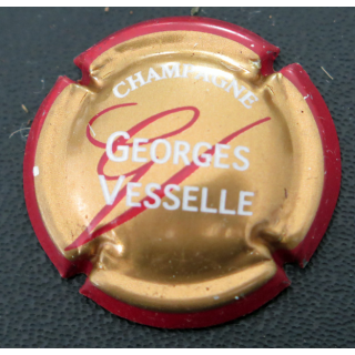 Capsule Muselet de bouteille de champagne VESSELLE Georges n° 6c GV rouge sans blanc
