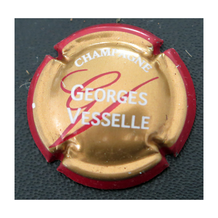 Capsule Muselet de bouteille de champagne VESSELLE Georges n° 6c GV rouge sans blanc