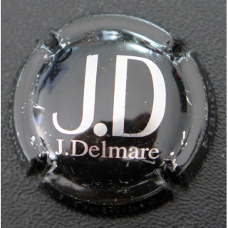 Capsule Muselet de bouteille de crémant du Val de Loire DELMARE J n° 1 Noir et métal