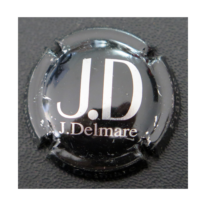 Capsule Muselet de bouteille de crémant du Val de Loire DELMARE J n° 1 Noir et métal