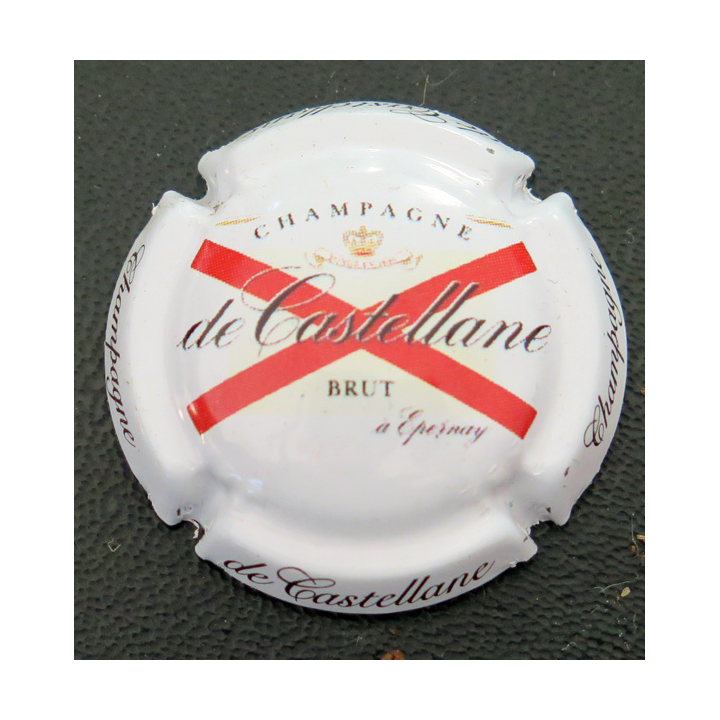 Capsule Muselet de bouteille de champagne De CASTELLANE n° 90h 9° série fond blanc