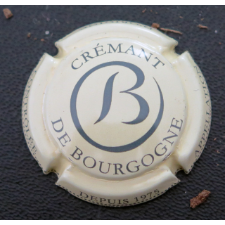 Capsule Muselet de bouteille de crémant de Bourgogne n° ?? crème et gris