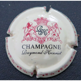 Capsule Muselet de bouteille de champagne HENRIOT Raymond n° 5 Crème, rouge et noir