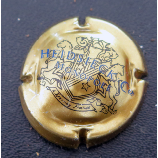 Capsule Muselet de bouteille de champagne HEIDSIECK MONOPOLE n° 59a inscription bleue police différente