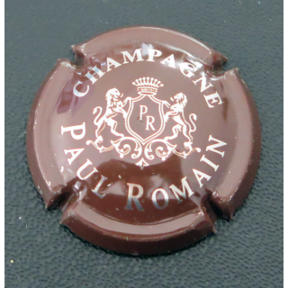 Capsule Muselet de bouteille de champagne ROMAIN Paul n° 2 Marron et Argent Grand R