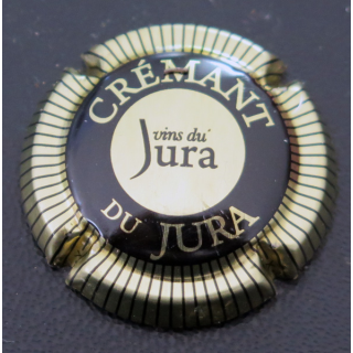 Capsule Muselet de bouteille de crémant de JURA n° 7 or et noir