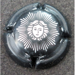 Capsule Muselet de bouteille de champagne LAURENT-PERRIER n° 62 noir mat et métal(argent) 32 mm