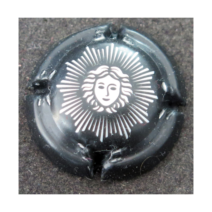 Capsule Muselet de bouteille de champagne LAURENT-PERRIER n° 62 noir mat et métal(argent) 32 mm