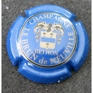 Capsule Muselet de bouteille de champagne LE BRUN DE NEUVILLE n° 5 Bleu et or